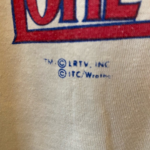 The Legend or the Long Ranger Vintage butter yellow and navy trim tshirt. - Picture 5 of 7